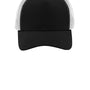 Sport-Tek Mens Adjustable Trucker Hat - Black/White