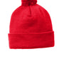 Sport-Tek Mens Solid Pom Pom Beanie - True Red