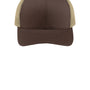 Sport-Tek Mens Adjustable Trucker Hat - Chocolate Brown/Khaki