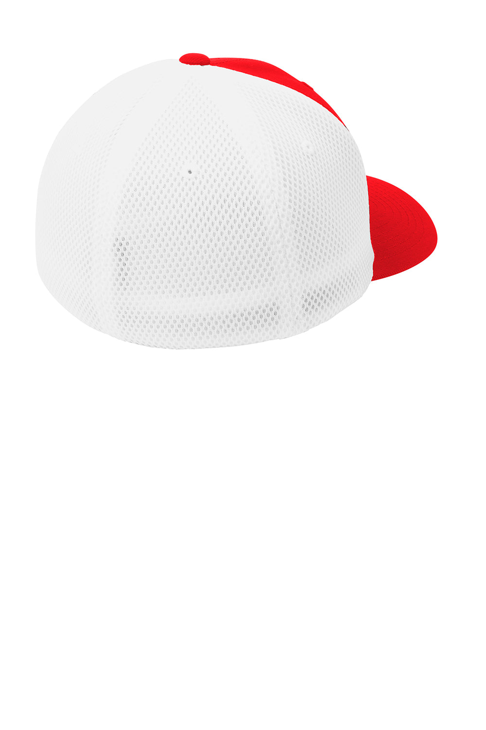 Sport-Tek STC40 Stretch Fit Hat True Red/White Flat Back