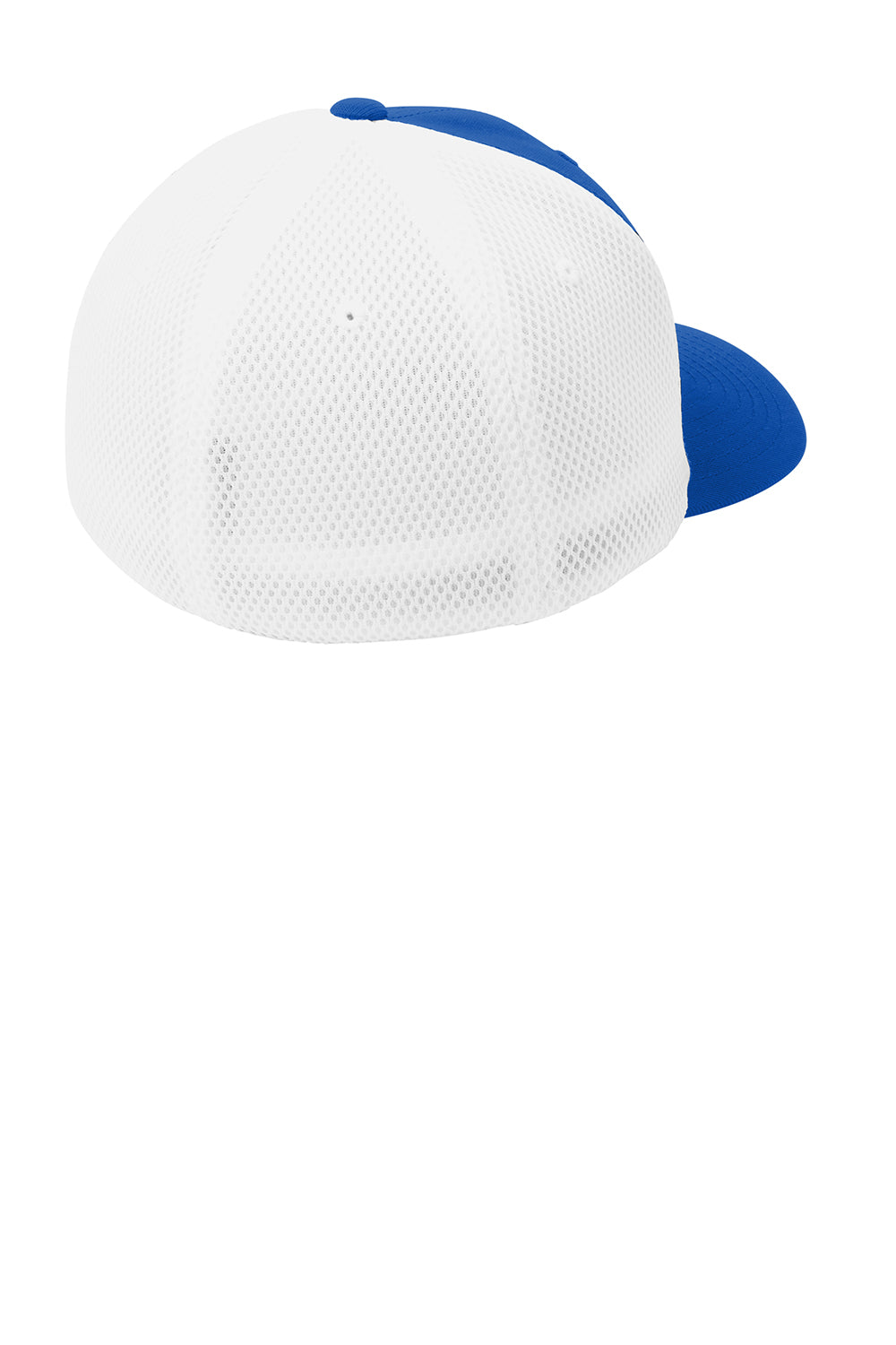 Sport-Tek STC40 Stretch Fit Hat True Royal Blue/White Flat Back