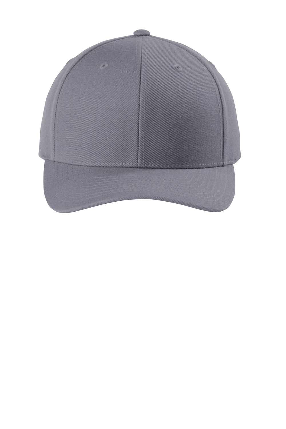 Sport-Tek STC43 Curve Bill Snapback Hat Graphite Grey Flat Front