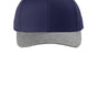 Sport-Tek Mens Curve Bill Snapback Hat - True Navy Blue/Heather Grey