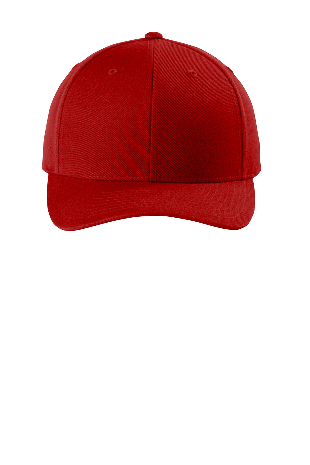 Sport-Tek STC43 Curve Bill Snapback Hat True Red Flat Front