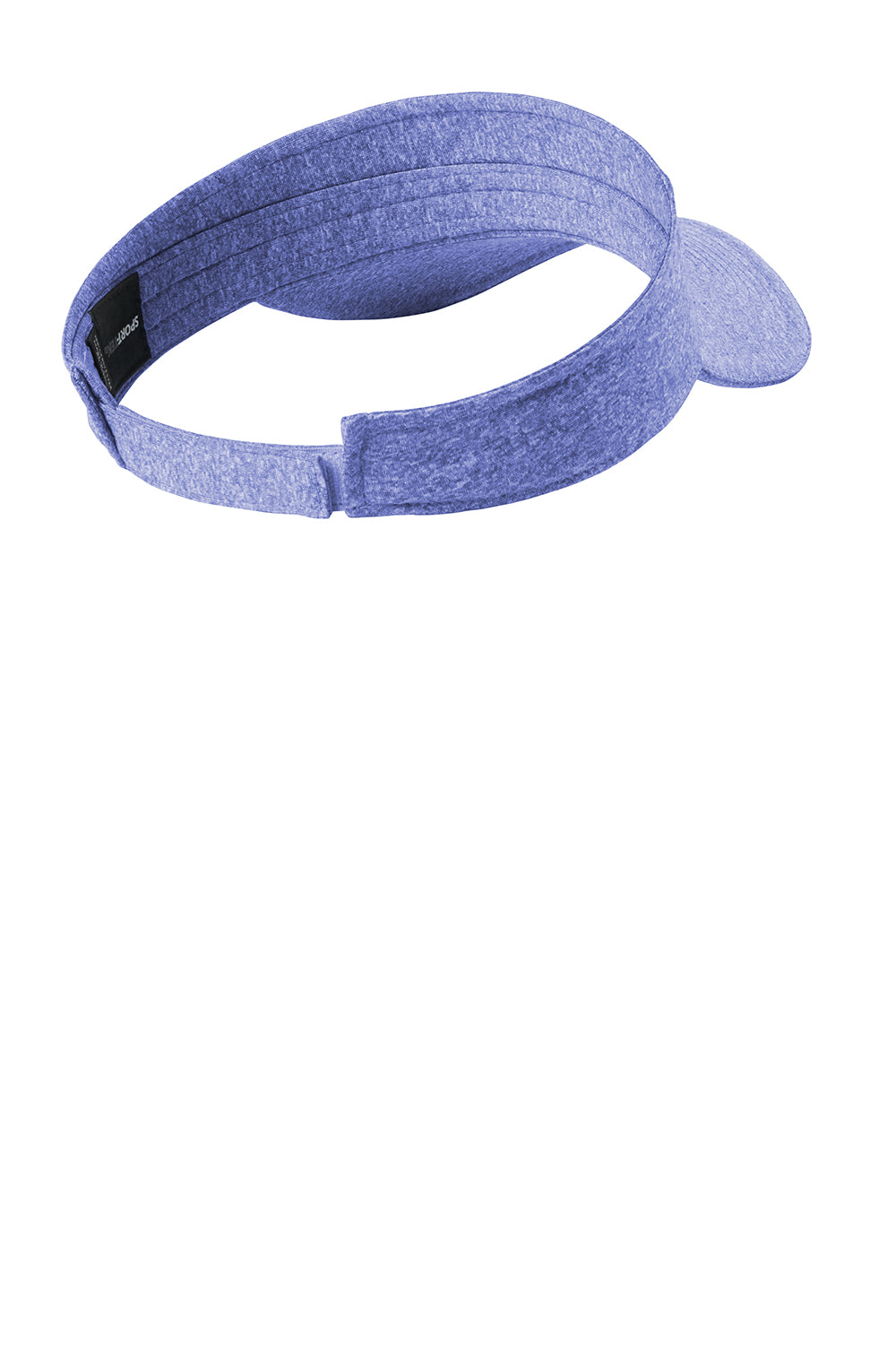 Sport-Tek STC45 Contender Moisture Wicking Adjustable Visor Heather True Royal Blue Flat Back