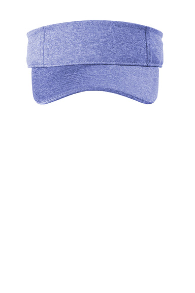 Sport-Tek STC45 Contender Moisture Wicking Adjustable Visor Heather True Royal Blue Flat Front