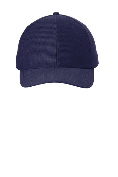 Sport-Tek STC50 Action Moisture Wicking Snapback Hat True Navy Blue Flat Front