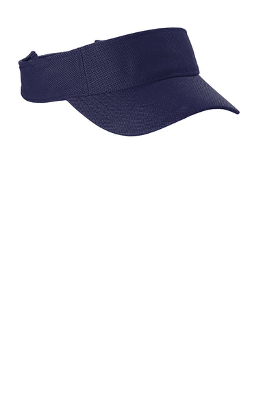 Sport-Tek STC51 Action Moisture Wicking Adjustable Visor True Navy Blue Flat Front