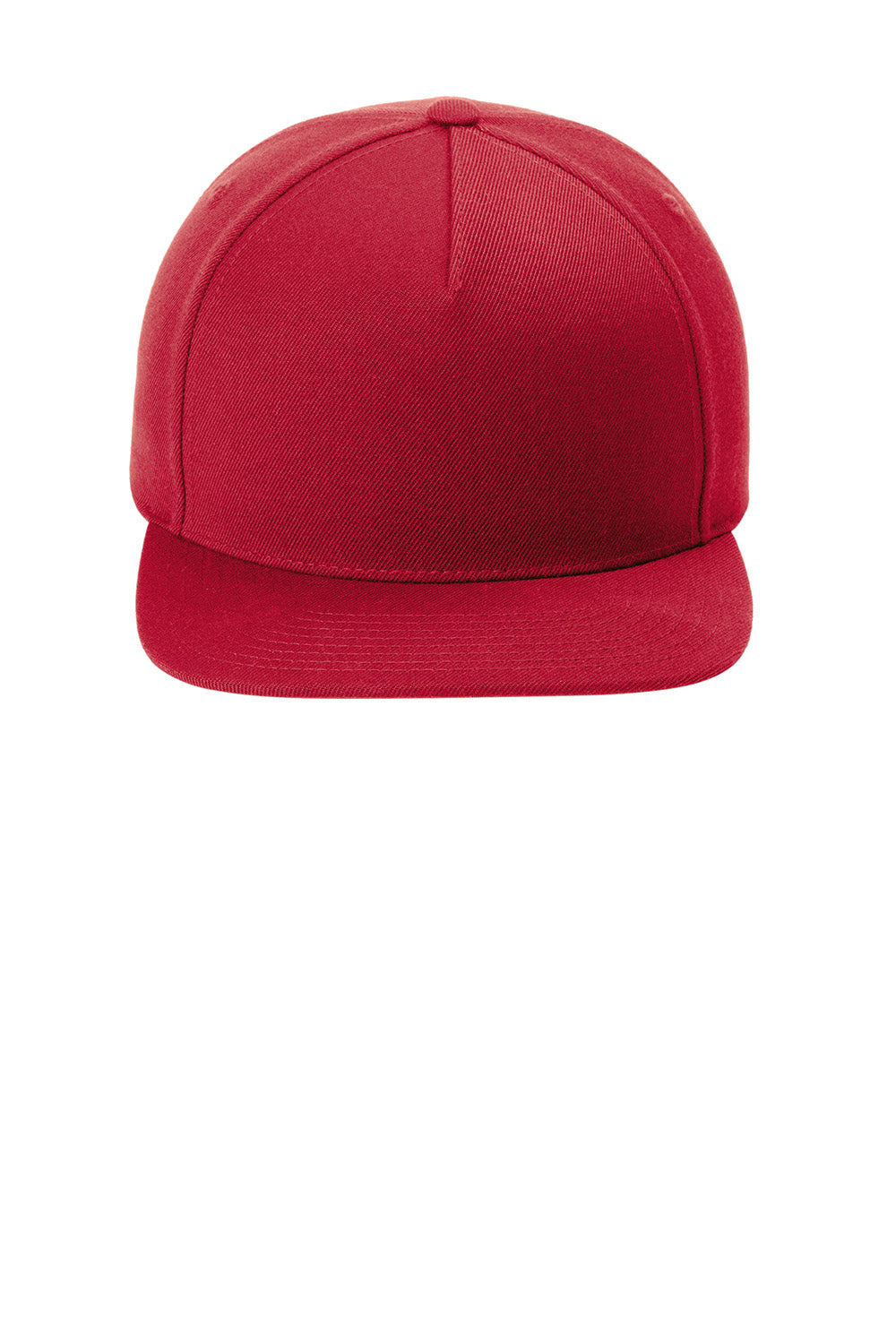 Sport-Tek STC55 Mens Premium 5 Panel Snapback Hat Deep Red Flat Front