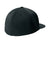 Sport-Tek STC56 Mens Flexfit Flat Bill Hat Black Flat Back