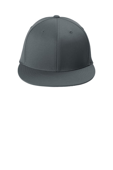 Sport-Tek STC56 Mens Flexfit Flat Bill Hat Iron Grey Flat Front