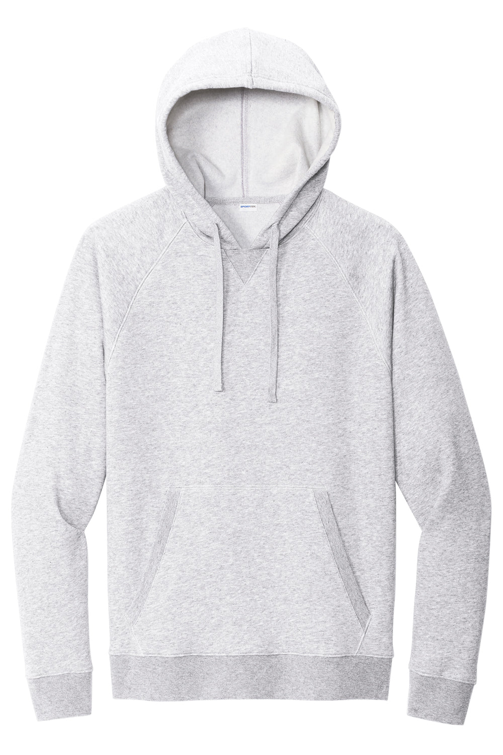 Sport-Tek STF200 Mens Drive Fleece Hooded Sweatshirt Hoodie Heather Grey Flat Front