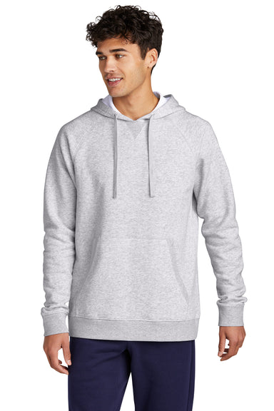 Sport-Tek STF200 Mens Drive Fleece Hooded Sweatshirt Hoodie Heather Grey Model Front