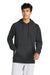 Sport-Tek STF200 Mens Drive Fleece Hooded Sweatshirt Hoodie Charcoal Grey Model Front