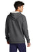 Sport-Tek STF200 Mens Drive Fleece Hooded Sweatshirt Hoodie Heather Graphite Grey Model Back