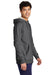 Sport-Tek STF200 Mens Drive Fleece Hooded Sweatshirt Hoodie Heather Graphite Grey Model Side