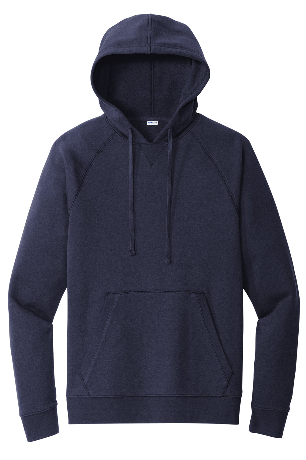 Sport-Tek STF200 Mens Drive Fleece Hooded Sweatshirt Hoodie True Navy Blue Flat Front