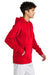 Sport-Tek STF200 Mens Drive Fleece Hooded Sweatshirt Hoodie True Red Model Side