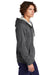 Sport-Tek STF201 Mens Drive Fleece Full Zip Hooded Sweatshirt Hoodie Heather Graphite Grey Model Side