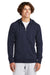 Sport-Tek STF201 Mens Drive Fleece Full Zip Hooded Sweatshirt Hoodie True Navy Blue Model Front