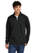 Sport-Tek STF202 Mens Drive Fleece 1/4 Zip Sweatshirt Black Model Front