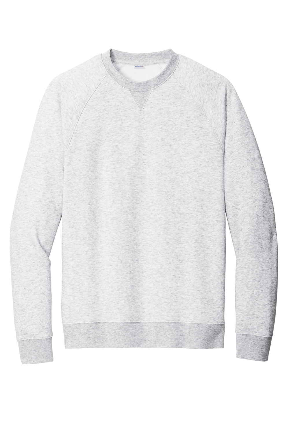 Sport-Tek STF203 Mens Drive Fleece Crewneck Sweatshirt Heather Grey Flat Front