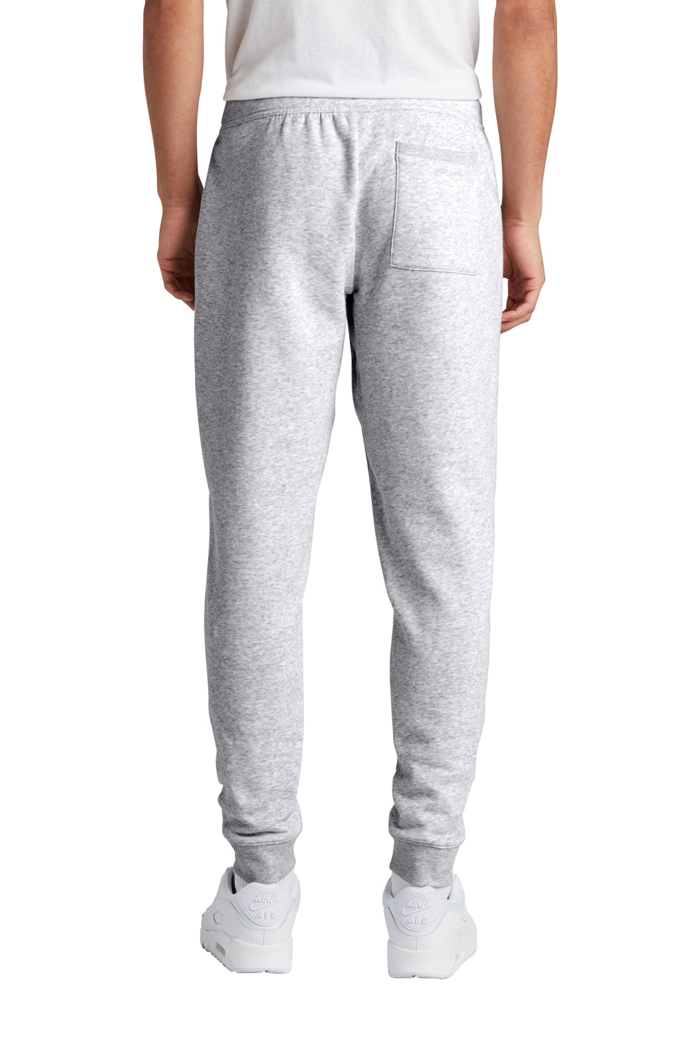 Sport-Tek STF204 Mens Drive Fleece Jogger Sweatpants w/ Pockets Heather Grey Model Back