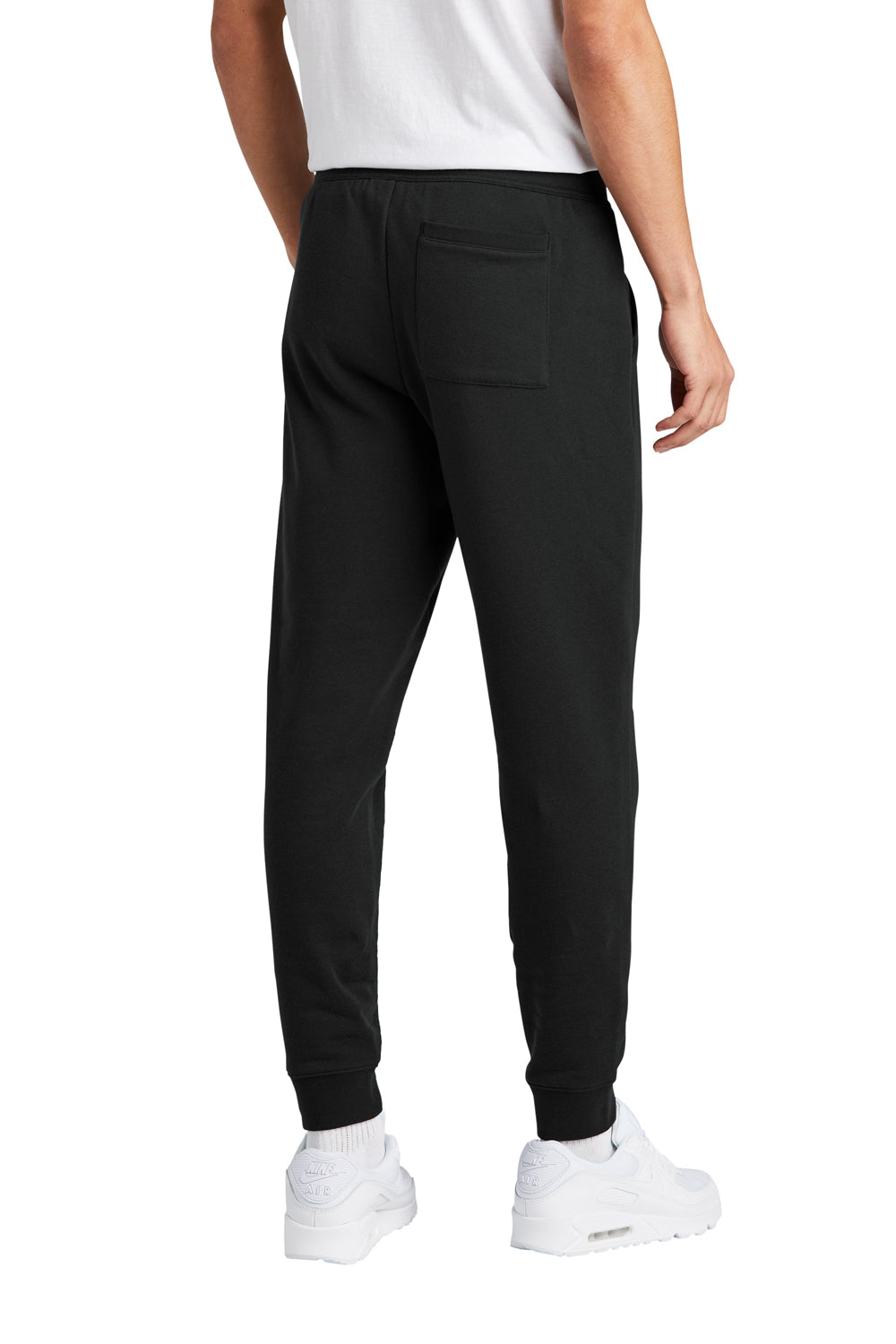 Sport-Tek STF204 Mens Drive Fleece Jogger Sweatpants w/ Pockets Black Model Back