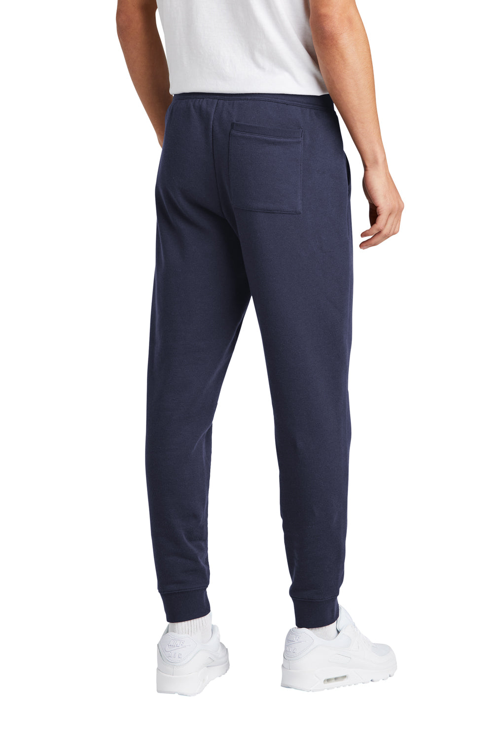 Sport-Tek STF204 Mens Drive Fleece Jogger Sweatpants w/ Pockets True Navy Blue Model Back