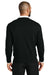 Port Authority SW2850 Mens Easy Care Long Sleeve V-Neck Sweater Deep Black Model Back