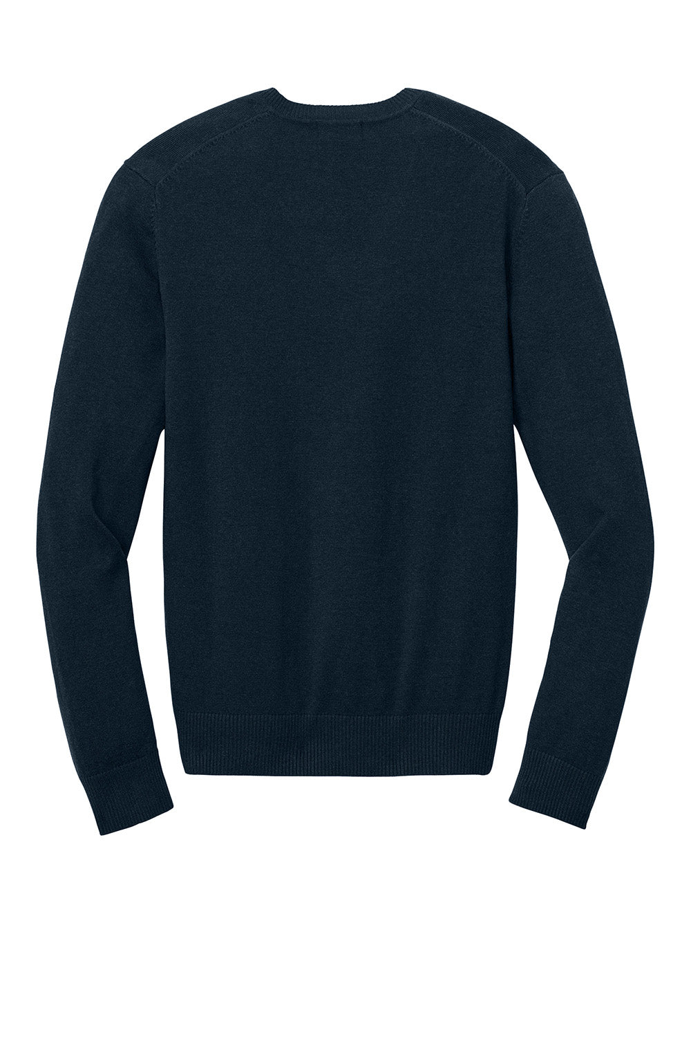 Port Authority SW2850 Mens Easy Care Long Sleeve V-Neck Sweater River Navy Blue Flat Back