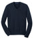 Port Authority SW285 Mens Long Sleeve V-Neck Sweater Navy Blue Flat Front