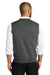 Port Authority SW2860 Mens Easy Care Sweater Vest Heather Charcoal Grey Model Back