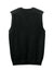 Port Authority SW2860 Mens Easy Care Sweater Vest Deep Black Flat Back