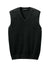 Port Authority SW2860 Mens Easy Care Sweater Vest Deep Black Flat Front