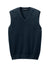 Port Authority SW2860 Mens Easy Care Sweater Vest River Navy Blue Flat Front