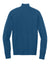 Port Authority SW2900 Mens Easy Care Long Sleeve 1/4 Zip Sweater Heather Aegean Blue Flat Back