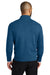 Port Authority SW2900 Mens Easy Care Long Sleeve 1/4 Zip Sweater Heather Aegean Blue Model Back