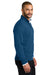 Port Authority SW2900 Mens Easy Care Long Sleeve 1/4 Zip Sweater Heather Aegean Blue Model Side