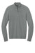 Port Authority SW2900 Mens Easy Care Long Sleeve 1/4 Zip Sweater Heather Medium Grey Flat Front