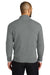 Port Authority SW2900 Mens Easy Care Long Sleeve 1/4 Zip Sweater Heather Medium Grey Model Back