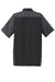 Red Kap SY20 Mens Crew Moisture Wicking Short Sleeve Button Down Shirt w/ Double Pockets Black/Charcoal Grey Flat Back