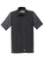 Red Kap SY20 Mens Crew Moisture Wicking Short Sleeve Button Down Shirt w/ Double Pockets Black/Charcoal Grey Flat Front