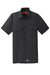 Red Kap SY60 Mens Moisture Wicking Short Sleeve Button Down Shirt w/ Double Pockets Black Flat Front