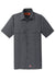 Red Kap SY60 Mens Moisture Wicking Short Sleeve Button Down Shirt w/ Double Pockets Charcoal Grey Flat Front