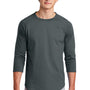 Sport-Tek Mens 3/4 Sleeve Crewneck T-Shirt - Iron Grey - NEW