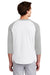 Sport-Tek T200 Mens 3/4 Sleeve Crewneck T-Shirt White/Heather Grey Model Back