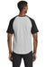 Sport-Tek T201 Mens Short Sleeve Crewneck T-Shirt Heather Grey/Black Model Back