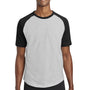 Sport-Tek Mens Short Sleeve Crewneck T-Shirt - Heather Grey/Black