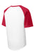 Sport-Tek T201 Mens Short Sleeve Crewneck T-Shirt White/Red Flat Back